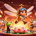 Experience the thrill of slot gacor with dynamic characters and vibrant casino elements.